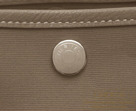 Hermes　Garden Party bag 30/TPM　Etoupe grey　Toile officier with Buffalo leather　Silver hardware