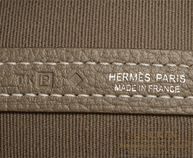 Hermes Garden Party bag PM Etoupe grey Cotton canvas Silver