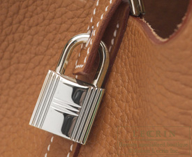 Hermes　Picotin Lock bag 18/PM　Gold　Clemence leather　Silver hardware