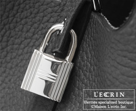 Hermes　Picotin Lock bag 18/PM　Black　Clemence leather　Silver hardware