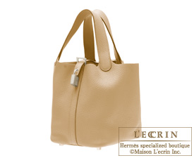 Hermes　Birkin bag 30　Tabac camel　Clemence leather　Silver hardware