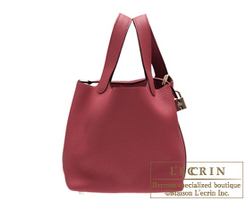 Hermes　Birkin bag 30　Ruby/Dark red　Clemence leather　Silver hardware