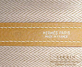 Hermes　Garden Party bag 30/TPM　Natural sable　Fjord leather　Silver hardware