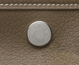 Hermes　Garden Party bag 36/PM　Etoupe grey　Buffalo sindou leather　Silver hardware