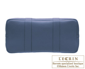 Hermes　Garden Party bag 30/TPM　Blue de malte　Buffalo sindhu leather　Silver hardware