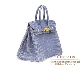 Hermes　Birkin bag 25　Blue brighton　Niloticus crocodile skin　Gold hardware