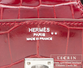 Hermes　Birkin bag 25　Braise　Niloticus crocodile skin　Silver hardware