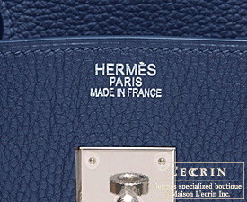 Hermes　Birkin bag 30　Blue de malte　Togo leather　Silver hardware