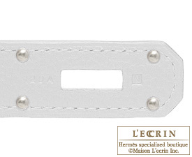 Hermes　JPG Shoulder Birkin　White　Clemence leather　Silver hardware