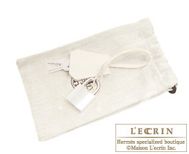 Hermes　JPG Shoulder Birkin　White　Clemence leather　Silver hardware
