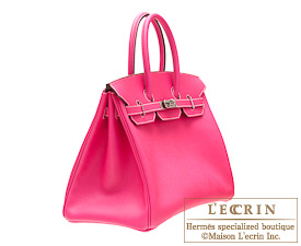 Hermes Candy Birkin bag 35 Rose tyrien Epsom leather Silver