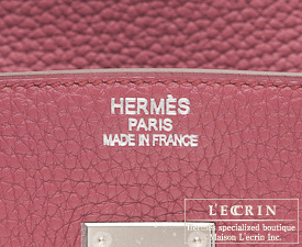 Hermes　Birkin bag 35　Bois de rose/Rose wood　Clemence leather　Silver hardware