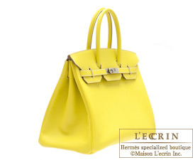 Hermes　Candy　Birkin bag 35　Lime/Lime yellow　Epsom leather　Silver hardware
