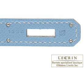 Hermes Candy Kelly bag 35 Retourne Celeste Epsom leather Silver hardware