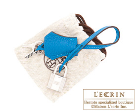 Hermes　Birkin bag 35　Mykonos/Mykonos Blue　Clemence leather　Silver hardware