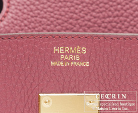 Hermes Birkin 30 Bois de Rose Fjord Leather GHW Handbag Purse