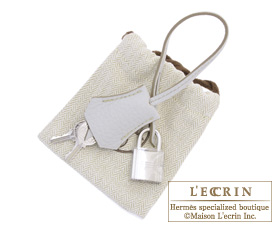 Hermes　Birkin Club bag 30　Pearl grey/Mykonos/White　Clemence/Lizard　Silver hardware