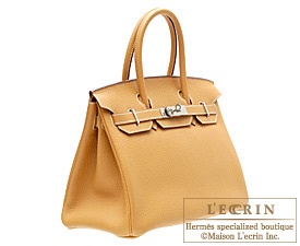 Birkin 30 Fjord Leather in Natural Sable