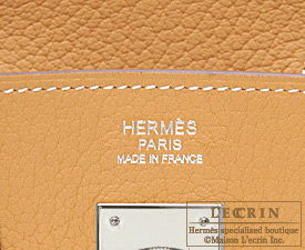 Hermes　Birkin bag 30　Natural sable　Fjord leather　Silver hardware