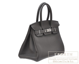 Hermes　Birkin bag 30　Graphite　Clemence leather　Silver hardware