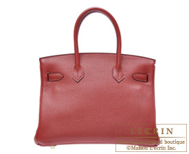 Hermes　Birkin bag 30　Rouge H　Clemence leather　Gold hardware