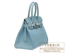 Hermes　Birkin bag 30　Blue jean　Epsom leather　Silver hardware