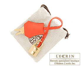 Hermes　Birkin bag 25　Feu　Epsom leather　Gold hardware