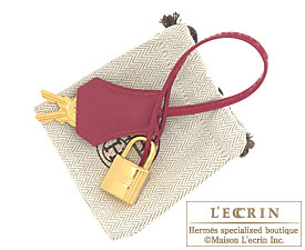 Hermes　Birkin bag 30　Ruby　Epsom leather　Gold hardware