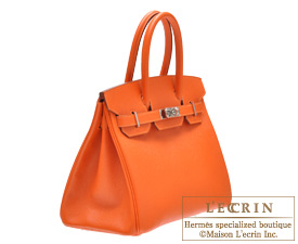 Hermes　Birkin bag 30　Feu　Epsom leather　Silver hardware