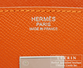 Hermes long case in steel grey  
