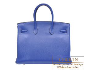 Hermes　Birkin bag 35　Blue electric　Clemence leather　Silver hardware