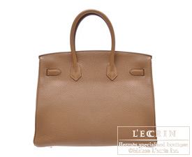 Hermes　Birkin bag 35　Alezan/Chestnut brown　Togo leather　Silver hardware