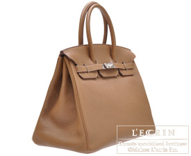 Hermes　Birkin bag 35　Alezan/Chestnut brown　Togo leather　Silver hardware