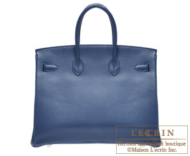 Hermes　Birkin bag 35　Blue de malte/Dark blue　Togo leather　Silver hardware