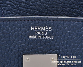 Hermes Personal Birkin bag 35 Blue de malte/Blue jean Togo leather