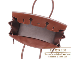 Hermes　Birkin bag 35　Terre/Dark brown　Epsom leather　Silver hardware 