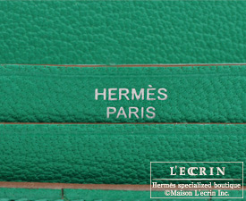 Hermes　Bearn Soufflet　Menthe　Chevre myzore goatskin　Silver hardware
