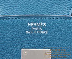 Hermes　Birkin bag 35　Cobalt Blue　Togo leather　Silver hardware