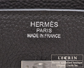 Hermes　Birkin bag 35　Graphite　Togo leather　Silver hardware