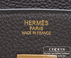Hermes　Birkin bag 35　Graphite　Togo leather　Gold hardware
