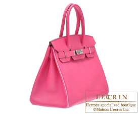 Hermes　Birkin bag 30　Rose shocking/Pink　Chevre myzore goatskin　Silver hardware