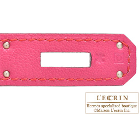 Hermes　Birkin bag 30　Rose shocking/Pink　Chevre myzore goatskin　Silver hardware
