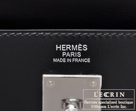 Hermes　Kelly bag 32　Black　Box calf leather　Silver hardware