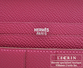 Hermes　Bearn Soufflet　Tosca　Epsom leather　Silver hardware