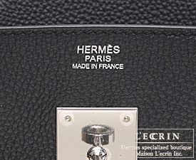 Hermes　Birkin bag 30　Black　Fjord leather　Silver hardware