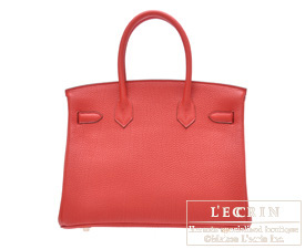 Hermes　Birkin bag 30　Geranium　Togo leather　Gold hardware