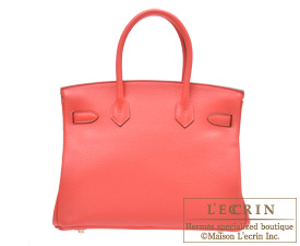 Hermes　Birkin bag 30　Rose jaipur　Clemence leather　Gold hardware