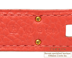 HERMES BIRKIN Bag 30cm *ROSE JAIPUR* Gold HW Clemence Leather Hot Coral Pink  WOW