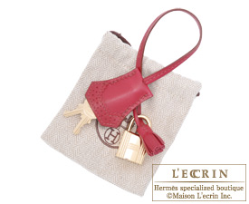 Hermes　Birkin Ghillies bag 30　Ruby　Tadelakt leather　Champagne gold hardware
