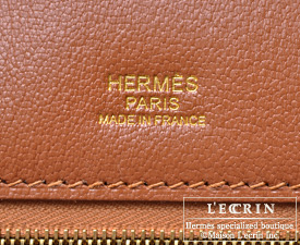 Hermes　Birkin Ghillies bag 30　Fauve　Tadelakt leather　Champagne gold hardware